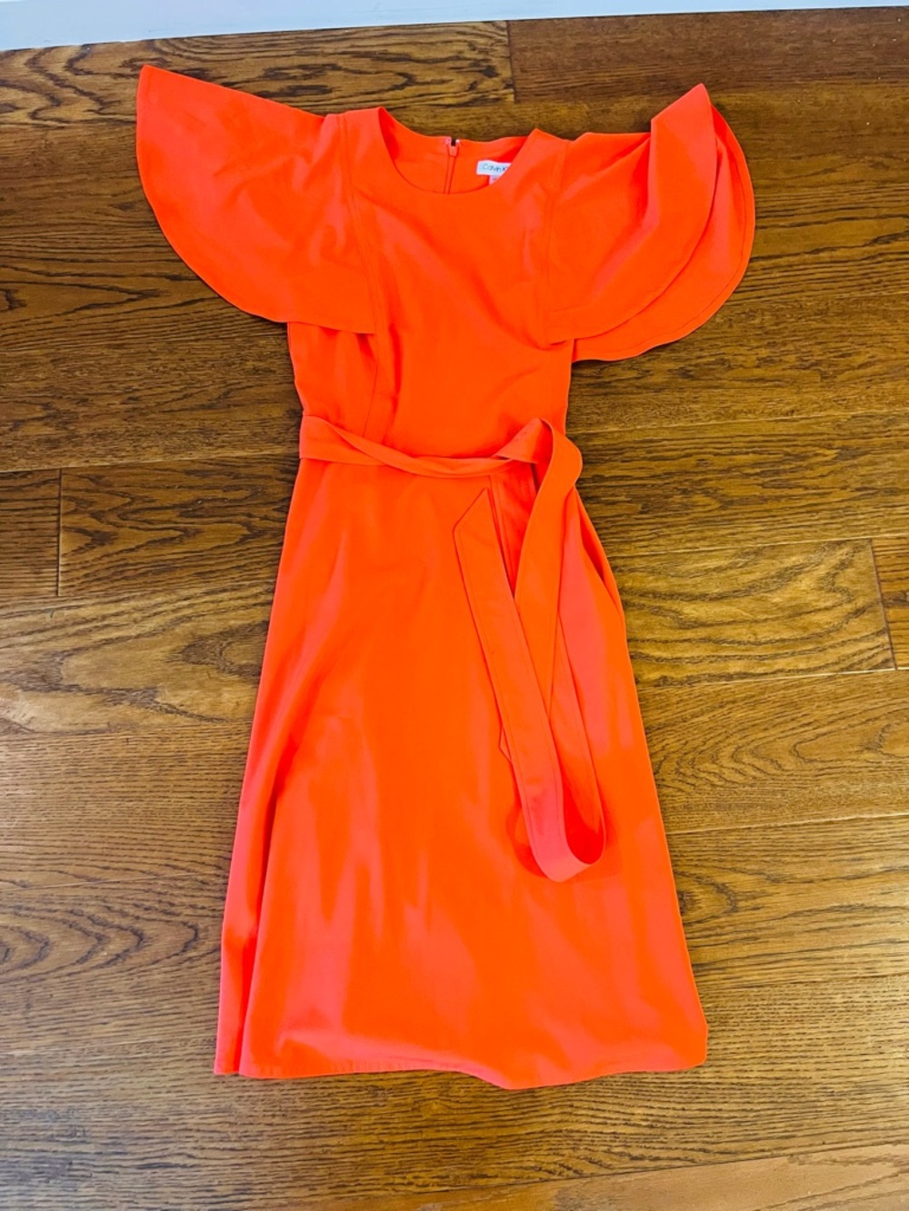 Calvin Klein Bright Orange Sheath Dress